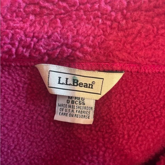 L.L. Bean Magenta Pink Sherpa Fleece Jacket - Picture 6 of 7